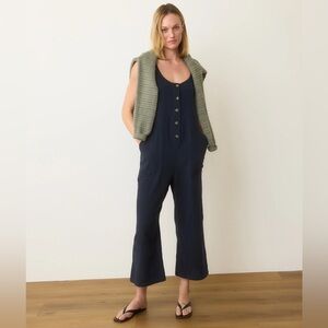 NEW Womens Marine Layer Sydney Beach Jumpsuit - India Ink blue - sz M